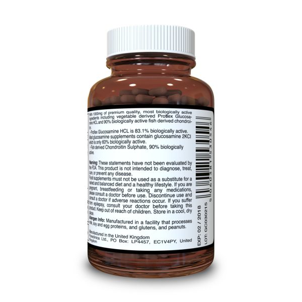 Pureclinica Glucosamin und Chondroitin 1000 mg - 180 Tabletten pro Flasche Schn?ppchen – Bild 2