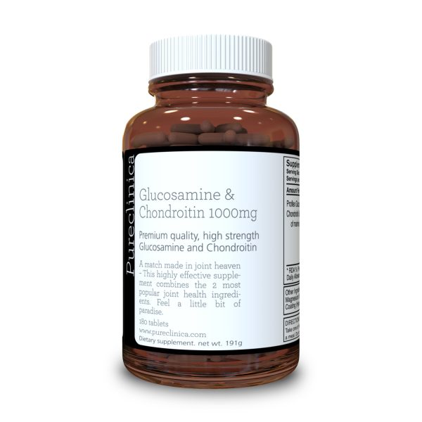 Pureclinica Glucosamin und Chondroitin 1000 mg - 180 Tabletten pro Flasche Schn?ppchen
