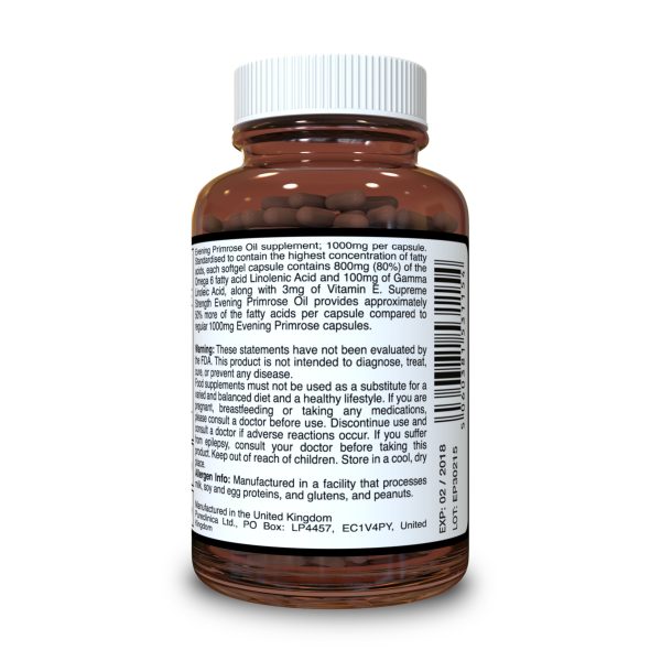 Superstarkes Nachtkerzenöl 1000mg - 180 Kapseln - 6 Monate Versorgung pro Flasche Verkauf – Bild 2